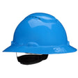 3M H-803SFV-UV SecureFit Full Brim Hard Hat, Blue, Vented, 4-Point Pressure Diffusion Ratchet Suspension, UVicator (7100240031) (20 Pack)