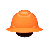 3M 7100240033 SecureFit Full Brim Hard Hat H-807SFR-UV, H-Vis Orange, 4-Point Pressure Diffusion Ratchet Suspension with UVicator