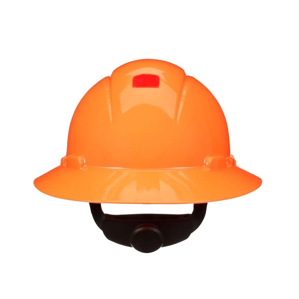 3M 7100240033 SecureFit Full Brim Hard Hat H-807SFR-UV, H-Vis Orange, 4-Point Pressure Diffusion Ratchet Suspension with UVicator - 2