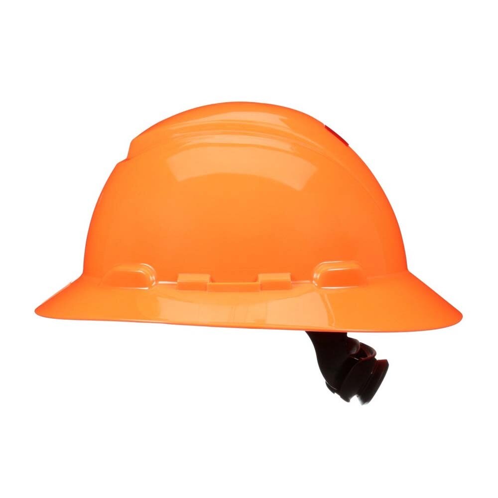 3M 7100240033 SecureFit Full Brim Hard Hat H-807SFR-UV, H-Vis Orange, 4-Point Pressure Diffusion Ratchet Suspension with UVicator - 5