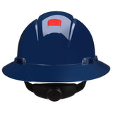 3M SecureFit Full Brim Hard Hat, Navy Blue, Non-Vented, UVicator Sensor, 4-Point Pressure Diffusion Ratchet Suspension, ANSI Z89.1 (H-810SFR-UV) (7100240037) (20 Pack)