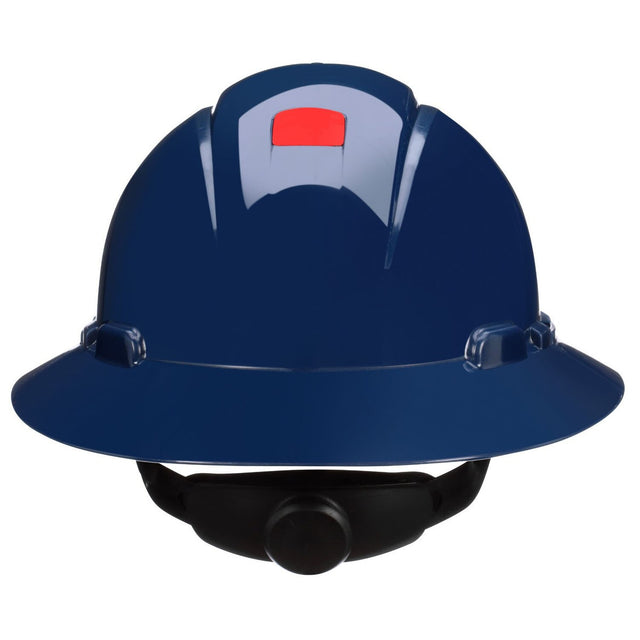 3M SecureFit Full Brim Hard Hat, Navy Blue, Non-Vented, UVicator Sensor, 4-Point Pressure Diffusion Ratchet Suspension, ANSI Z89.1 (H-810SFR-UV) (7100240037) (20 Pack)