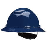 3M SecureFit Full Brim Hard Hat, Navy Blue, Non-Vented, UVicator Sensor, 4-Point Pressure Diffusion Ratchet Suspension, ANSI Z89.1 (H-810SFR-UV) (7100240037) (20 Pack) - 2