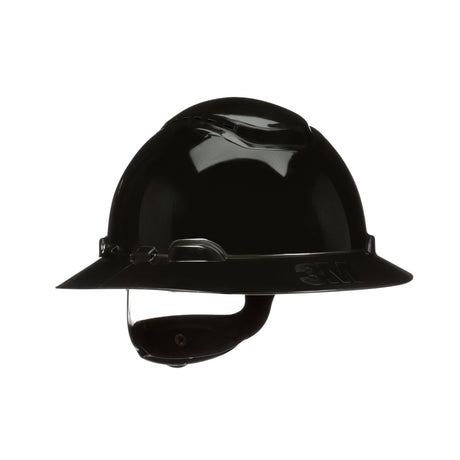 3M H-812SFV-UV SecureFit Full Brim Hard Hat, Black, Vented, 4-Point Pressure Diffusion Ratchet Suspension with UVicator Sensor (7100240040) (20 Pack)