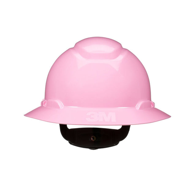 3M SecureFit Full Brim Hard Hat, Pink, Non-Vented, 4-Point Pressure Diffusion Ratchet Suspension, Uvicator (H-813SFR-UV) (7100240041) (20 Pack)