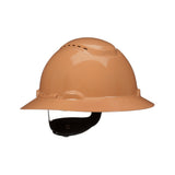 3M H-811SFV-UV SecureFit Full Brim Hard Hat, Tan, Vented, 4-Point Pressure Diffusion Ratchet Suspension with UVicator Sensor (7100240042) (20 Pack)