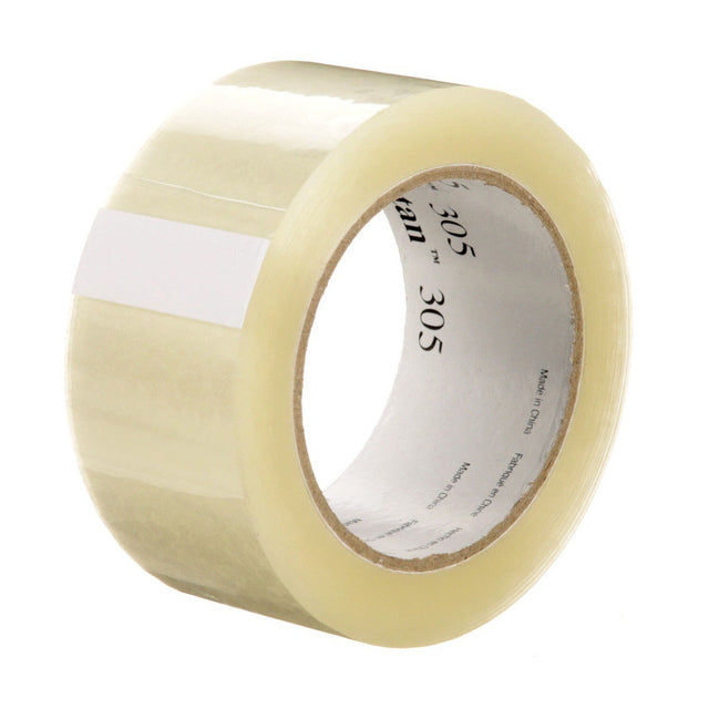 3M 305 Box Sealing Tape, Clear, Light Duty, Acrylic, 1-7/8 in x 109.36 yd (7100241143) (36 Pack)