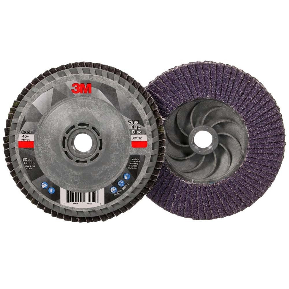 3M 769F Flap Disc 40+ YF-weight T27 Quick Change 4-1/2 in x 5/8 in-11 (7100242989) - 4