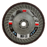 3M 7100242992 Flap Disc 769F, Type 29, 80+ Grit, 5 in x 5/8-11 Thread, Precision-Shaped Ceramic Grain for Grinding and Finishing on Carbon and Stainless Steel