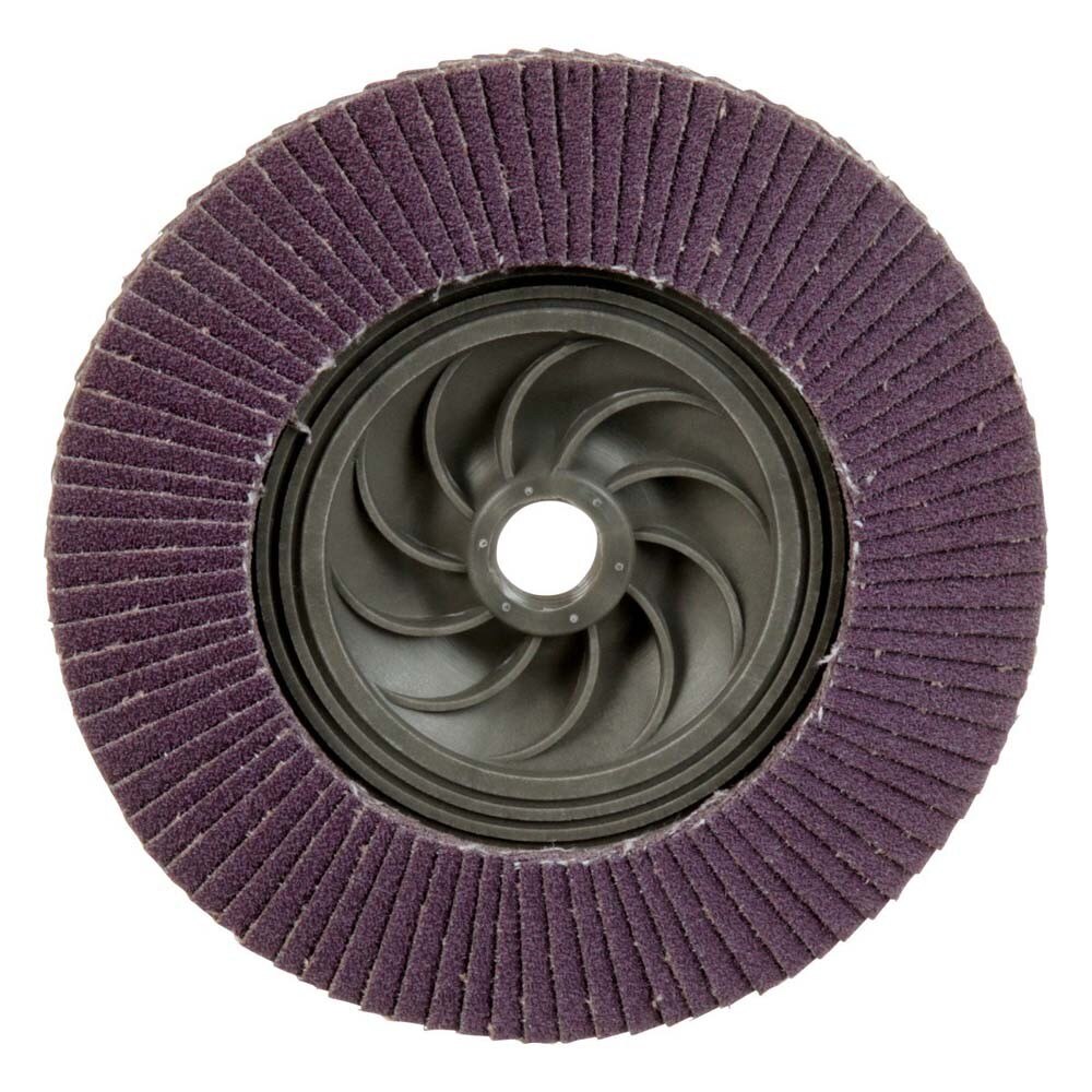 3M 7100242992 Flap Disc 769F, Type 29, 80+ Grit, 5 in x 5/8-11 Thread, Precision-Shaped Ceramic Grain for Grinding and Finishing on Carbon and Stainless Steel - 3