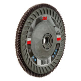 3M 7100242992 Flap Disc 769F, Type 29, 80+ Grit, 5 in x 5/8-11 Thread, Precision-Shaped Ceramic Grain for Grinding and Finishing on Carbon and Stainless Steel - 4