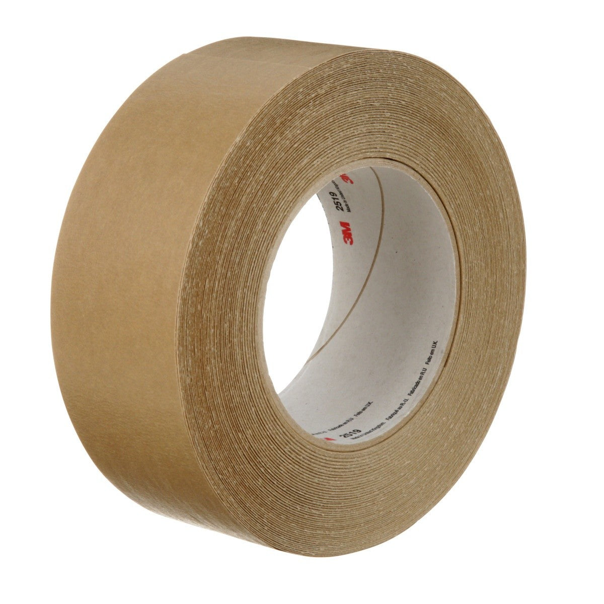 3M 2519 High Performance Flatback Tape, Tan, Kraft Paper Backing, 48 mm x 55 m (7100243535) (24 Pack) - 2