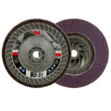 3M 769F Flap Disc, T29 Quick Change, Precision Shaped Ceramic 120 Plus Purple, 5 in x 5/8 in-11 (7100243778) (250Pack) - 2