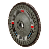 3M 769F Flap Disc, T29 Quick Change, Precision Shaped Ceramic 120 Plus Purple, 5 in x 5/8 in-11 (7100243778) (250Pack) - 3