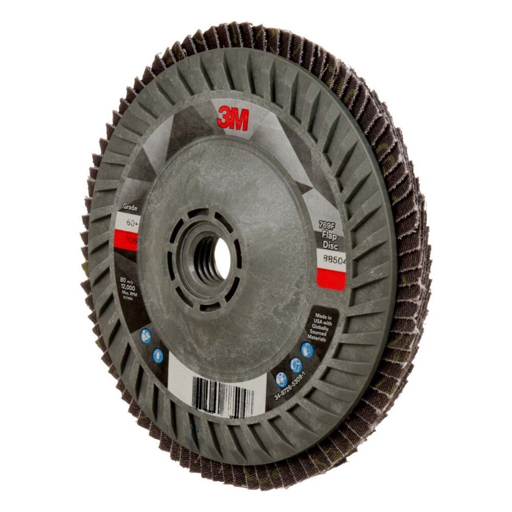 3M 7100243780 Flap Disc 769F, 60+, T27 Quick Change, 5 in x 5/8 in-11 - 2