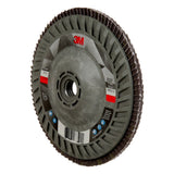 3M 769F Flap Disc, T27 Quick Change, Threaded 5 in x 5/8 in-11, Precision Shaped Ceramic, 120+, Purple (7100243781) (10 Pack) - 4