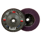 3M 769F Flap Disc, T29 Quick Change, 80+, 4-1/2 in x 5/8 in-11, Precision Shaped Ceramic, Purple (7100243873) (10 Pack) - 2