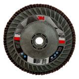3M 769F Flap Disc Type 27 Quick Change 40+ Ceramic Precision-Shaped Grain for Grinding and Finishing on Carbon and Stainless Steel (5 in x 5/8-11) (7100243883) (10 Pack)