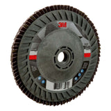 3M 7100243883 Flap Disc 769F Type 27 Quick Change 40+ Ceramic Precision-Shaped Grain for Grinding and Finishing on Carbon and Stainless Steel (5 in x 5/8-11) - 4