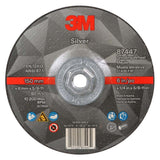 3M 7100244821 Silver Depressed Center Grinding Wheel, 87447, 36+, T27 Quick Change, 6 in x 1/4 in x 5/8 in-11 (10 Pack) - 5