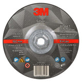 3M 87447 Silver Depressed Center Grinding Wheel, 36+, T27 Quick Change, 6 in x 1/4 in x 5/8 in-11 (7100244821) (10 Pack) - 5