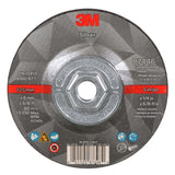 3M 7100245020 Silver Depressed Center Grinding Wheel, 87446, 36+, T27 Quick Change, 5 in x 1/4 in x 5/8 in-11 (10 Pack)