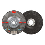 3M 7100245024 Silver Depressed Center Grinding Wheel, 87397, 36+, T27 Quick Change, 4.5 in x 1/4 in x 5/8 in-11 (10 Pack) - 2