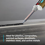 3M DP8705NS Scotch-Weld Low Odor Acrylic Adhesive, Black, 45 mL Duo-Pak (7100245036) (12 Pack) - 2