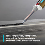 3M DP8705NS Scotch-Weld Low Odor Acrylic Adhesive, Black, 45 mL Duo-Pak (7100245036) (12 Pack) - 2
