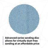 3M 310W Xtract Clean Sanding Net Disc, 180+, 3 in x NH, Die 300V, Hook & Loop, Blue (7100247102) (500 Pack) - 2
