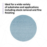 3M 310W Xtract Clean Sanding Net Disc, 320+, Blue, 5 in x NH, Die 500X, Hook and Loop (7100247522) (500 Pack) - 5