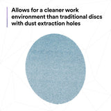 3M 310W Xtract Clean Sanding Net Disc, 320+, Blue, 5 in x NH, Die 500X, Hook and Loop (7100247522) (500 Pack) - 7