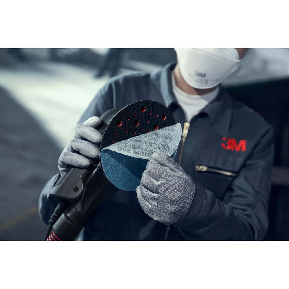 3M 310W Xtract Net Disc 320+ 8 in Die 800L Hook and Loop Sanding Discs for Virtually Dust-Free Metal Wood and Composite Finishing (7100249821) (50 Pack) - 6