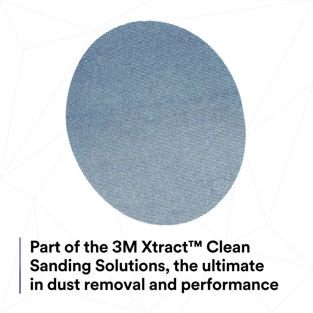 3M 7100252820 Xtract Net Disc 310W 8 in Hook and Loop Sanding Disc, 150+ Grit, Die 800L, Virtually Dust-Free (50 Pack) - 6