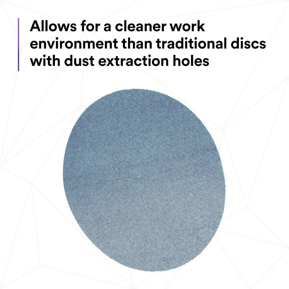 3M 7100252820 Xtract Net Disc 310W 8 in Hook and Loop Sanding Disc, 150+ Grit, Die 800L, Virtually Dust-Free (50 Pack) - 7