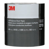 3M DT8 All Purpose Duct Tape, Black, 1-7/8 in x 60 yd, 8 mil (7100253082) (24 Pack)