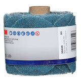 3M 7100254375 Blue Net Disc Roll 36449, 3 in, 80+ Grade, Best in Class, Virtually Dust-Free, Abrasive Sheet Roll - 7