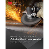 3M Silver Depressed Center Grinding Wheel, 36+, T27 Quick Change, Black, 4.5 in x 1/4 in x 5/8-11 (87661) (7100256472) (10 Pack) - 4