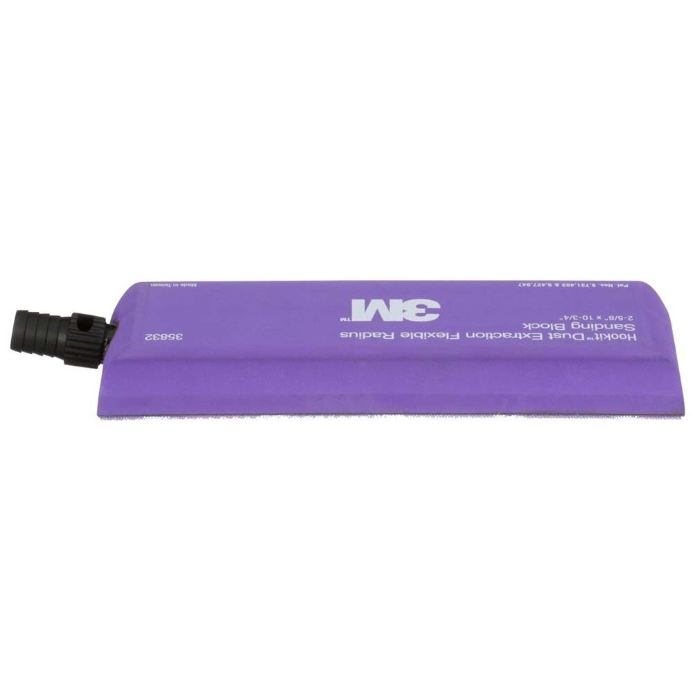 3M 7100256499 Hookit Dust Extraction Flexible Radius Sanding Block 35832, 273 mm x 66 mm - 3