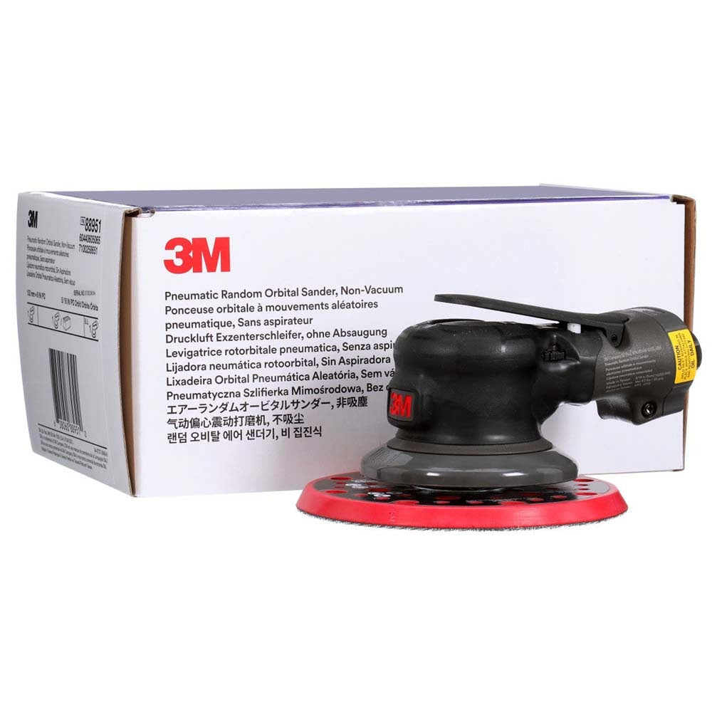 3M 88951 Pneumatic Random Orbital Sander, 6 in Non-Vacuum, 5/16 in Orbit, 12000 RPM, 0.28 HP Motor, Variable Speed (7100258651) - 6
