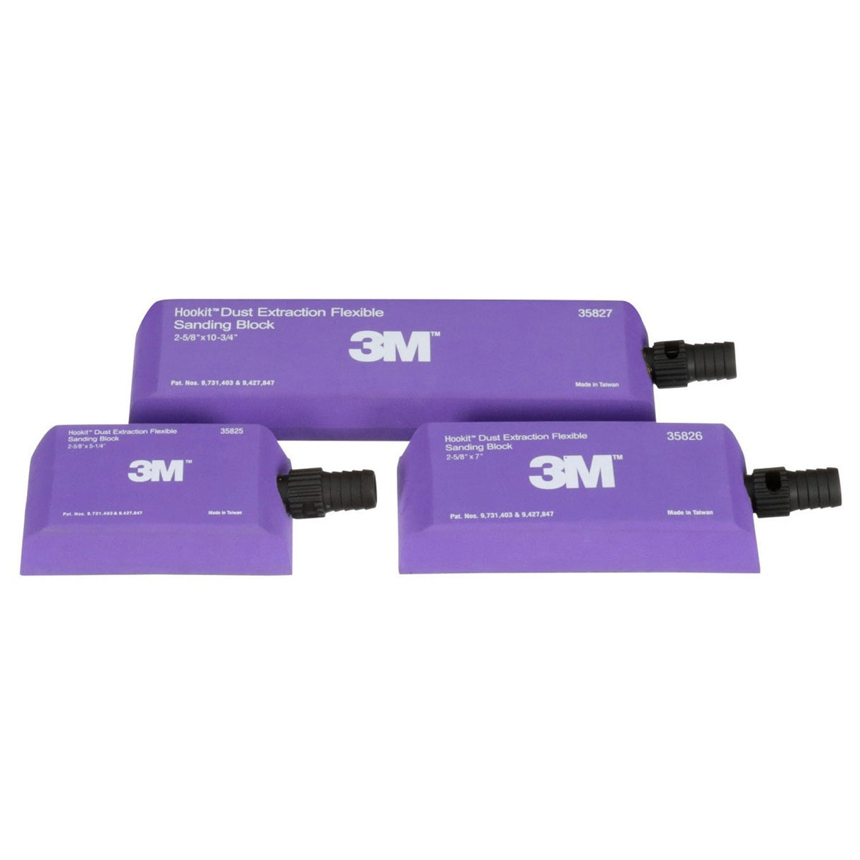 3M Hookit Dust Extraction Flexible Sanding Block Kit for Automotive Sanding (35829) (7100259119) (10 Pack) - 3