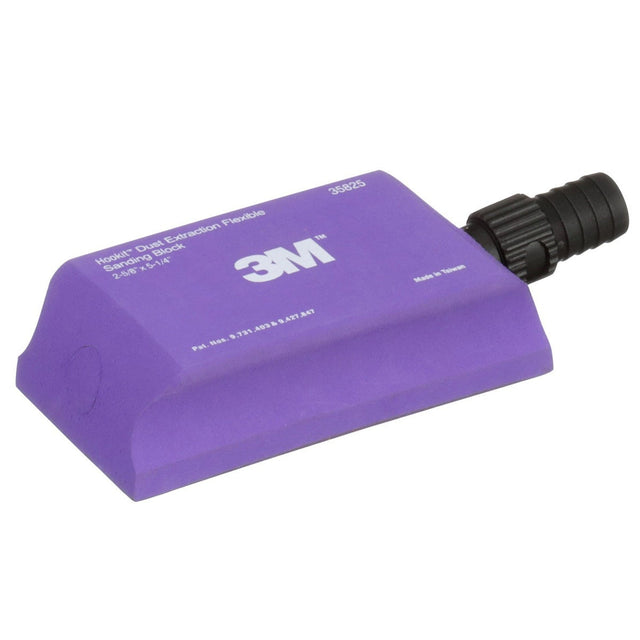 3M 35825 Hookit Dust Extraction Flexible Sanding Block, Purple, 133 mm x 67 mm (7100260505) (24 Pack)
