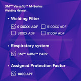 3M 38-1101-00SW Adflo PAPR and Versaflo M-Series Helmet Kit w Speedglas Welding Shield, LiIon Battery, No ADF (7100260617) - 7