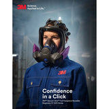 3M 7100261327 Secure Click Full Facepiece Reusable Respirator FF-801, Small - 6