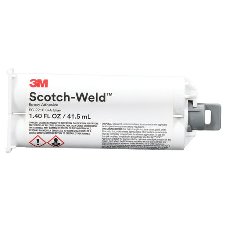 3M 2216 DP2216 Scotch-Weld Epoxy Adhesive DP, Gray, 41.5 mL Duo-Pak (7100262036) (12 Pack)