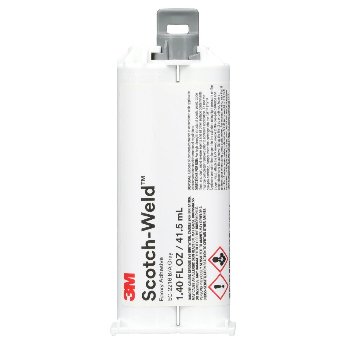 3M 2216 DP2216 Scotch-Weld Epoxy Adhesive DP, Gray, 41.5 mL Duo-Pak (7100262036) (12 Pack) - 4