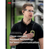 3M 7100262767 PELTOR Professional In-Ear Communication Headset, PIC-100 NA, Close-Connect Wireless Technology, VOX Hands-Free, Full-Duplex with In Ear Speech Microphone and 6 Channels, One Size, Yellow/Black - 7