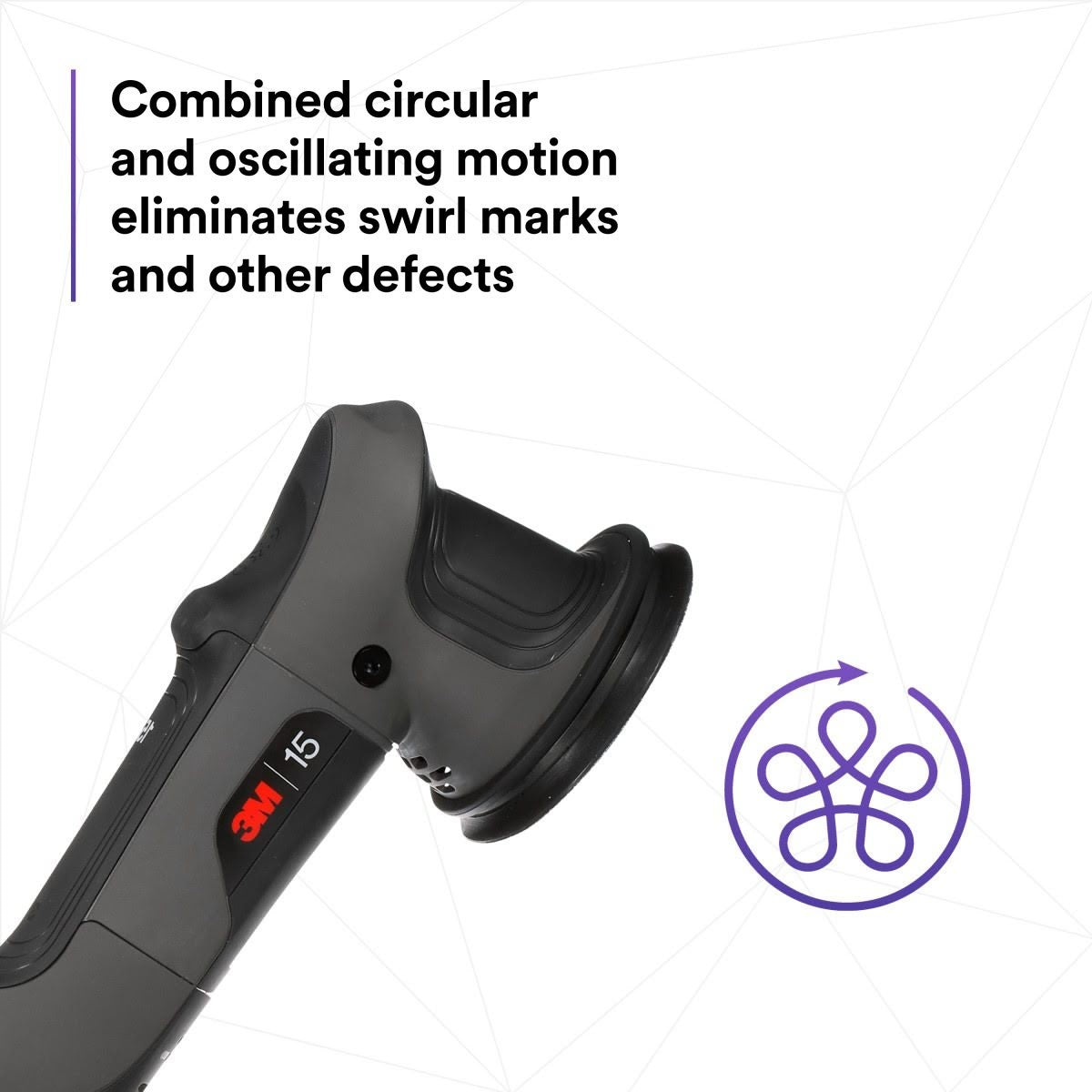 3M 34100 Random Orbital Polisher, 15 mm, 120V, 60 Hz, Plug A (7100262853) - 6