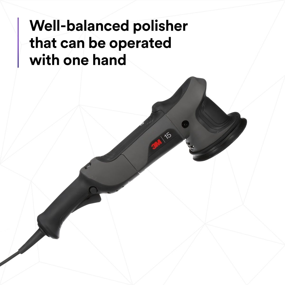 3M 34100 Random Orbital Polisher, 15 mm, 120V, 60 Hz, Plug A (7100262853) - 7