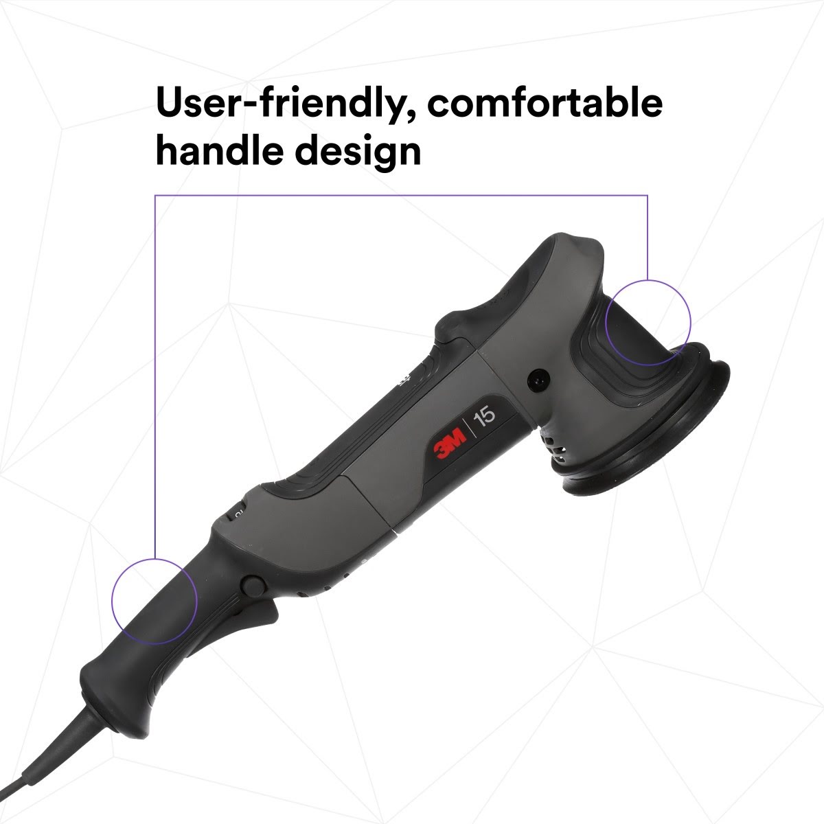 3M 34100 Random Orbital Polisher, 15 mm, 120V, 60 Hz, Plug A (7100262853) - 9